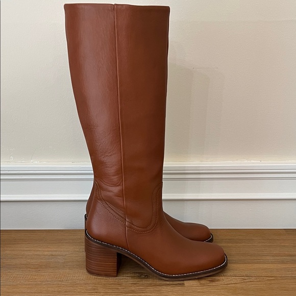 Portland Leather Patina Oslo Knee High Leather Boots Tawny 7 - Picture 5 of 12